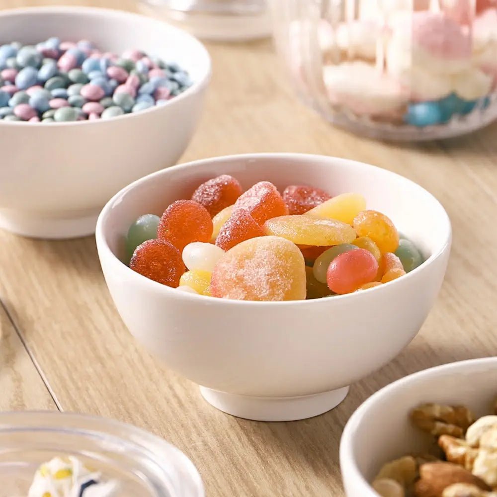 Wedding White Porcelain Small Cereal Bowls - Set of 8