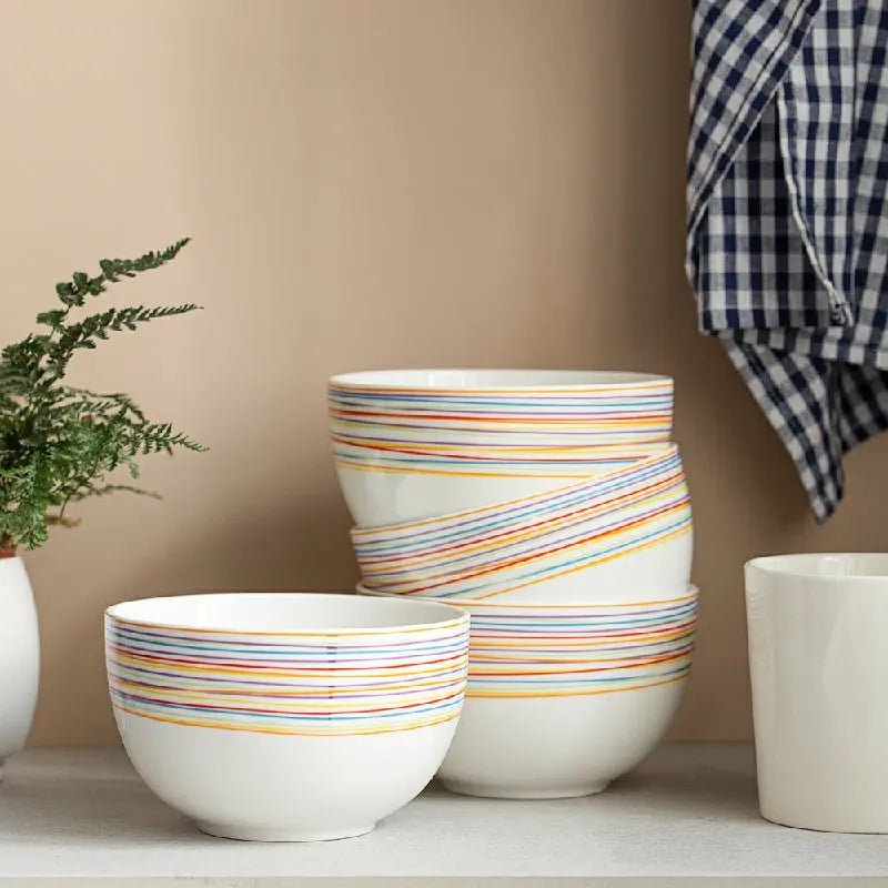 Colorful Deep Cereal Bowls - Set of 4