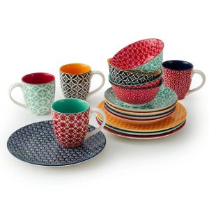 Mosaian 24-Piece Dinnerware Set