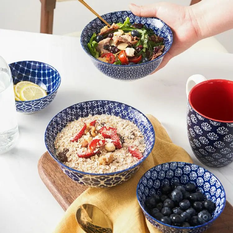 Blue Fusion Cereal Bowls - Set of 6