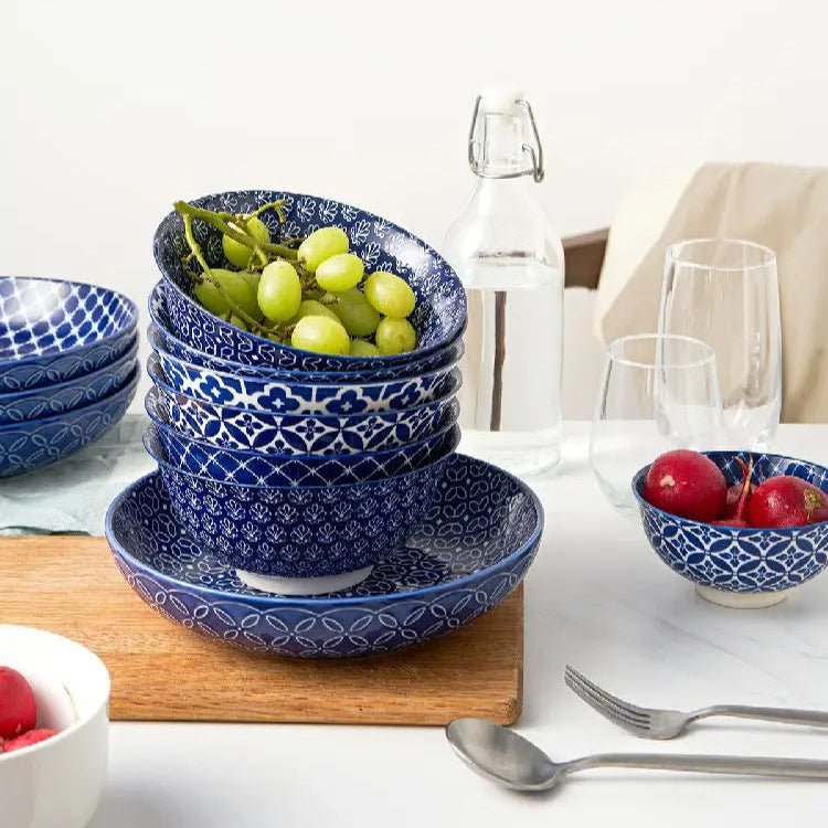 Blue Fusion Cereal Bowls - Set of 6